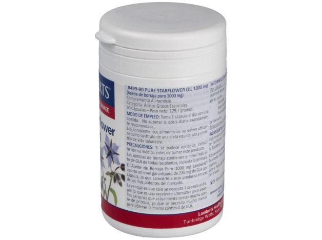 Aceite De Borraja Puro 1000Mg(High Gla215Mg)90Cap.