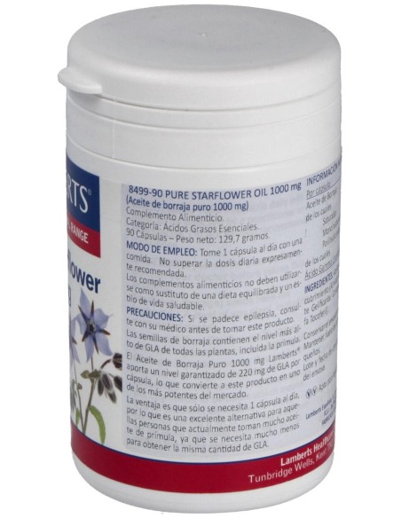 Aceite De Borraja Puro 1000Mg(High Gla215Mg)90Cap.