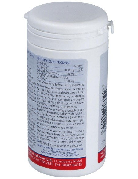 Vit.C 1000Mg. Time De Liberacion Sostenida 60 Comp
