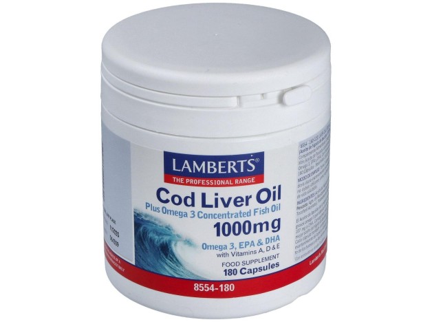 Aceite De Higado De Bacalao 1000 Mg. 180 Cap.