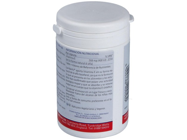 Lamberts Vitamina E Natural 400Ui 180 Comprimidos