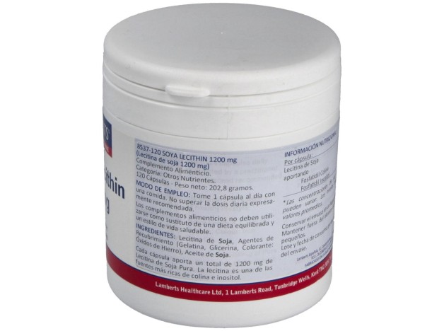 Lecitina De Soja 1200 Mg. 120 Cap.