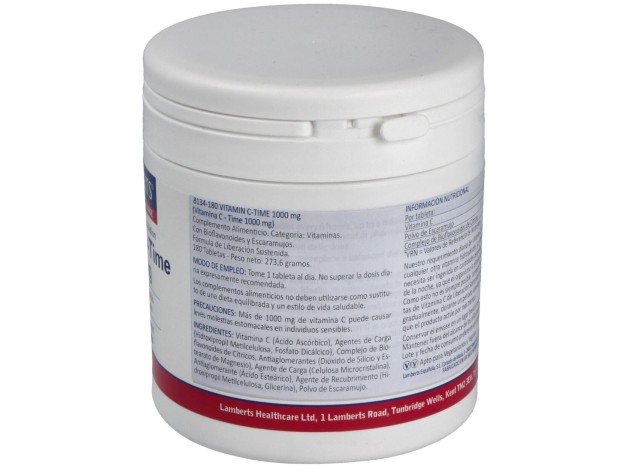 Vitamina C 1000Mg Con Bioflavonoides 180 Cápsulas