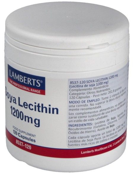 Lecitina De Soja 1200 Mg. 120 Cap.