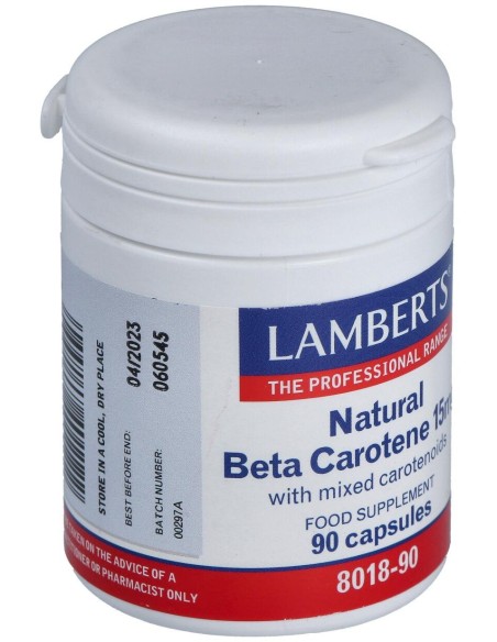 Lamberts Beta Caroteno Natural 15Mg 90Caps.