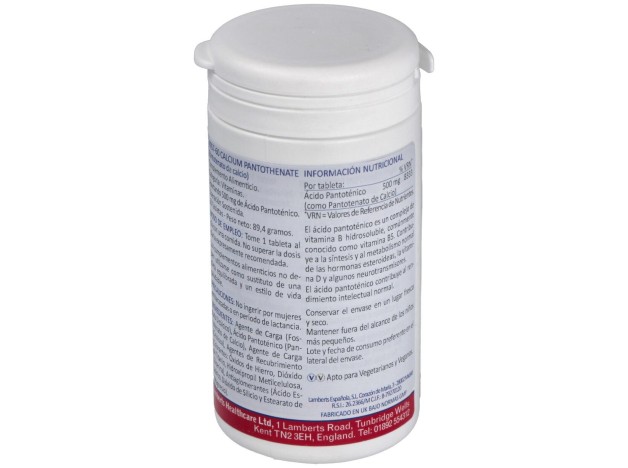 Lamberts Calcium Pantothenate 500Mg 60Comp