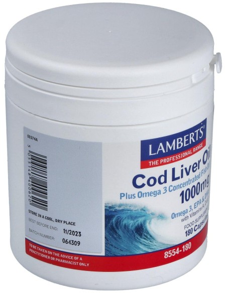 Aceite De Higado De Bacalao 1000 Mg. 180 Cap.