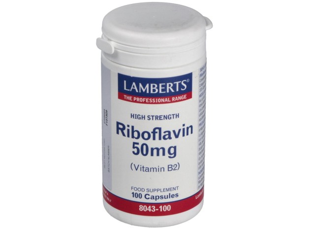 Vitamina B-2 50 Mg.(Riboflavina) 100 Cap.