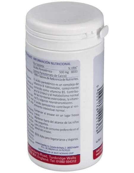 Lamberts Calcium Pantothenate 500Mg 60Comp