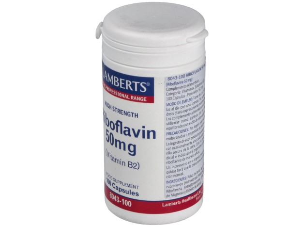 Vitamina B-2 50 Mg.(Riboflavina) 100 Cap.