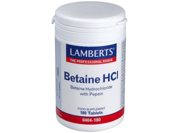 Betaína Hci 324 Mg Y Pepsina 5 Mg 180 Cápsulas