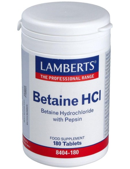 Betaína Hci 324 Mg Y Pepsina 5 Mg 180 Cápsulas
