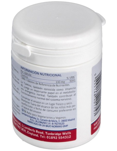 Vitamina B-1 100 Mg.(Tiamina) 90 Cap.