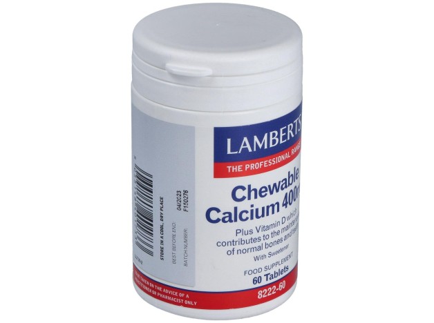Lamberts Calcio Masticable 400 Mg 60 Comp