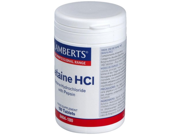Betaína Hci 324 Mg Y Pepsina 5 Mg 180 Cápsulas