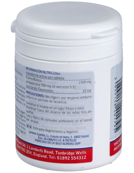 Lamberts Espino Blanco 2500Mg 60 Comprimidos