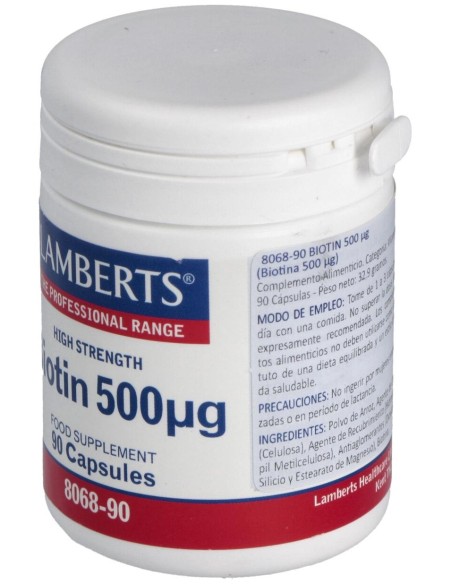 Lamberts Biotin 500Mg 90Cáps