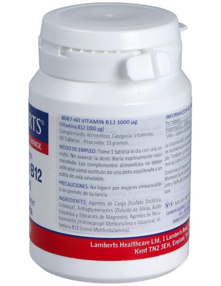 Lamberts Vitamina B12 1000 Mg 60Caps