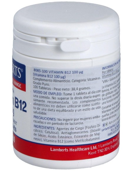 Vitamina B12 100 Mcg. 100 Comp.