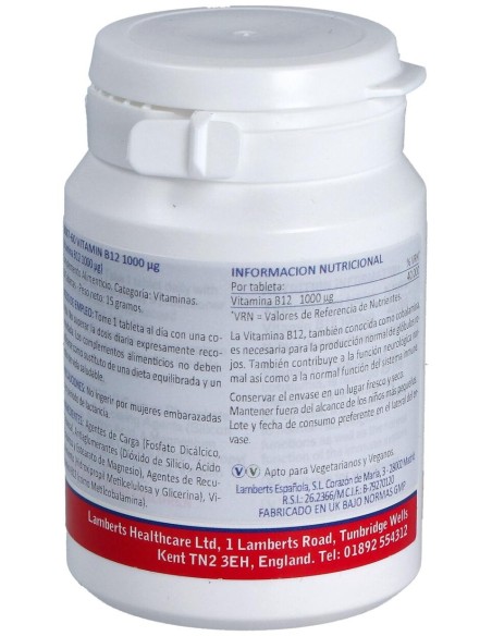 Lamberts Vitamina B12 1000 Mg 60Caps