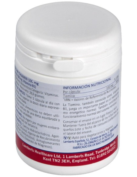 Vitamina B-1 100 Mg.(Tiamina) 90 Cap.