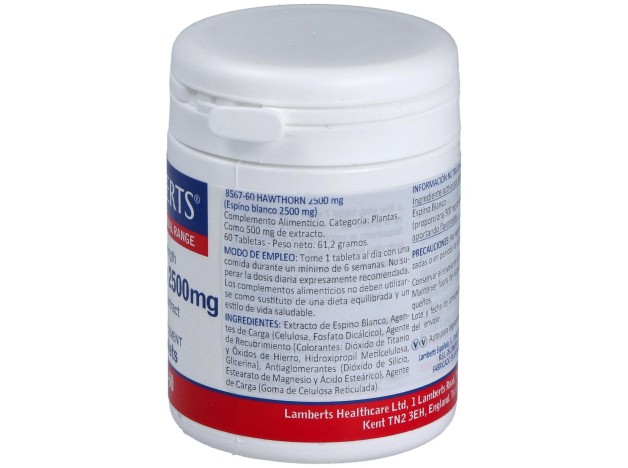 Lamberts Espino Blanco 2500Mg 60 Comprimidos