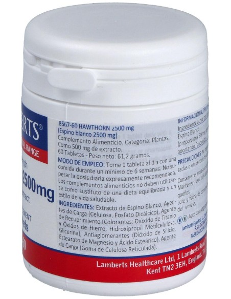 Lamberts Espino Blanco 2500Mg 60 Comprimidos