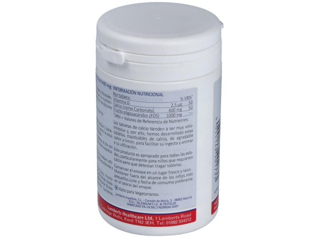 Lamberts Calcio Masticable 400 Mg 60 Comp