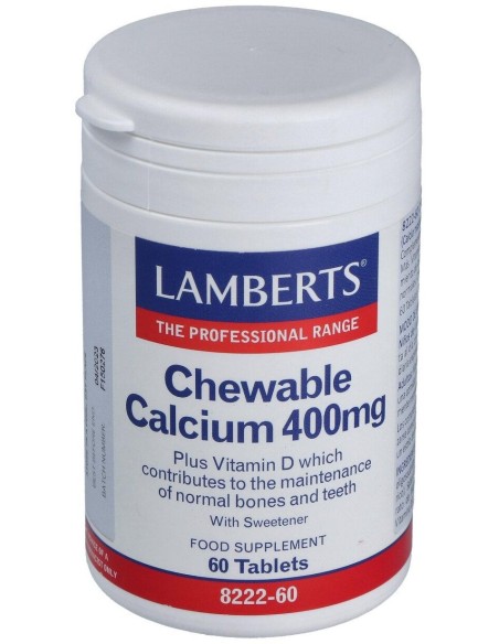 Lamberts Calcio Masticable 400 Mg 60 Comp