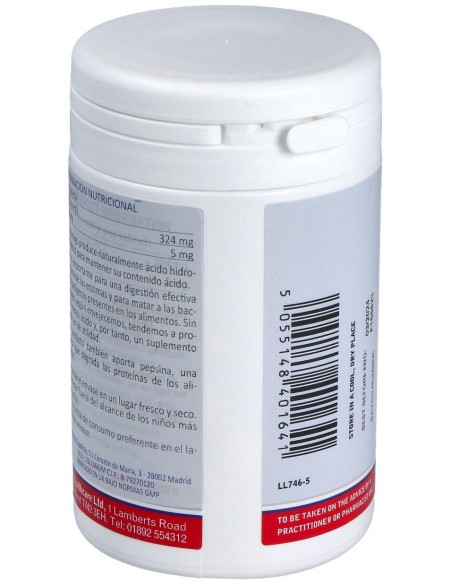 Betaína Hci 324 Mg Y Pepsina 5 Mg 180 Cápsulas