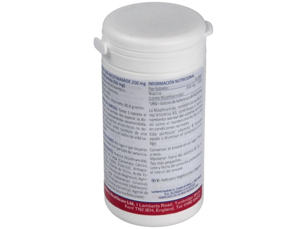 Lamberts Nicotinamida 250Mg Vitamina B3