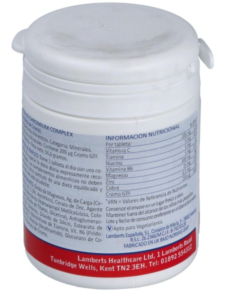 Lamberts Complejo De Cromo 60 Comprimidos