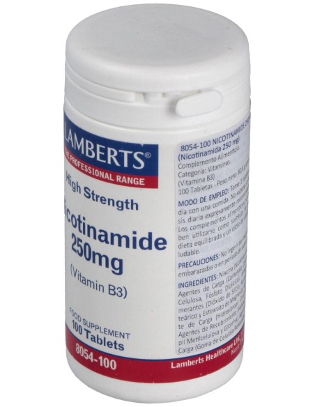 Lamberts Nicotinamida 250Mg Vitamina B3
