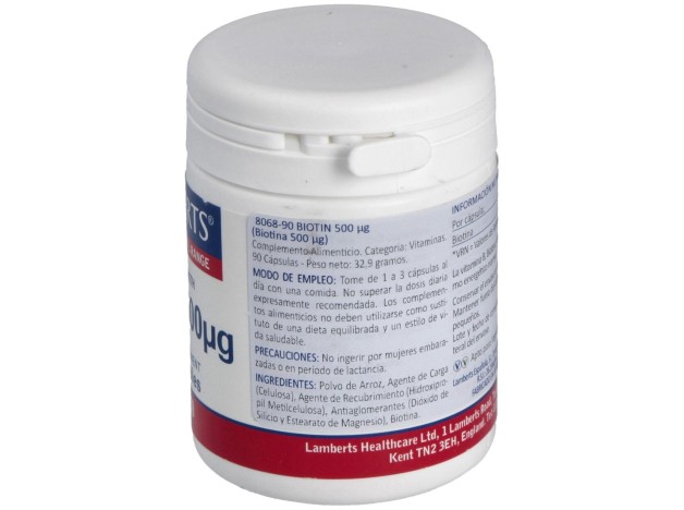 Lamberts Biotin 500Mg 90Cáps