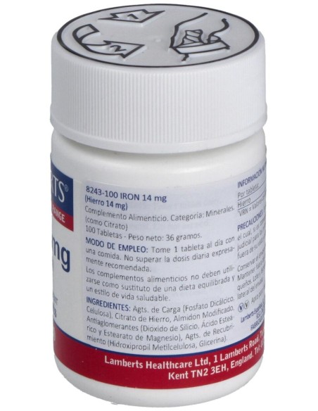 Lamberts Iron 14Mg 100 Tabletas