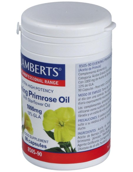 Lamberts Aceite Primula Extra Alta Potencia Con Borraja 1000Mg 9
