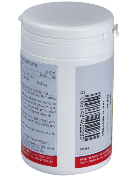 Lamberts Aceite Primula Extra Alta Potencia Con Borraja 1000Mg 9