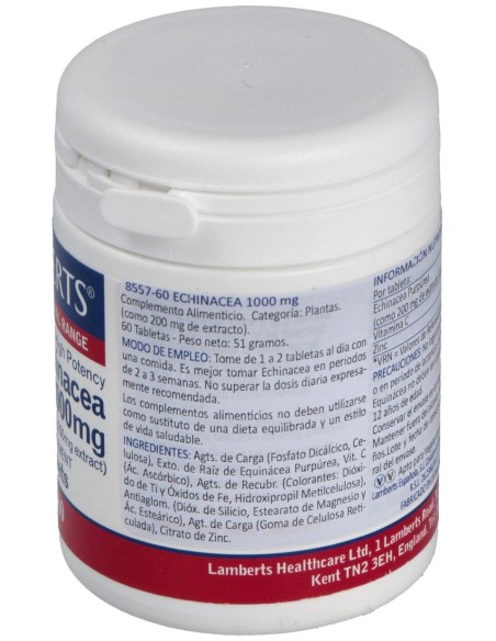 Equinácea 1000Mg 60 Comprimidos