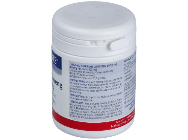 Lamberts Ginseng Siberiano 1500Mg 60 Comp