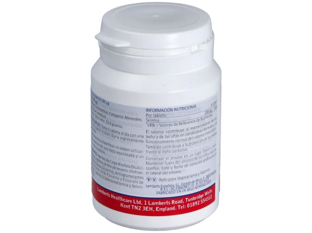 Selenio 200 Mcg. (Como Seleno-L-Metionina) 60Comp.
