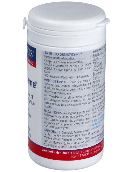 Digestizyme (Complejo De Enzimas) 100 Cap.