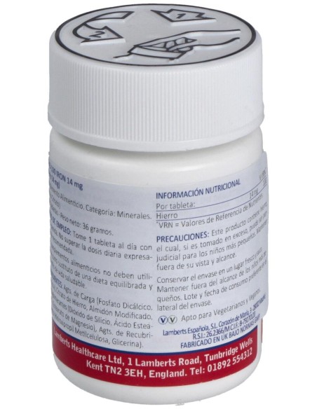 Lamberts Iron 14Mg 100 Tabletas