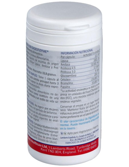 Digestizyme (Complejo De Enzimas) 100 Cap.