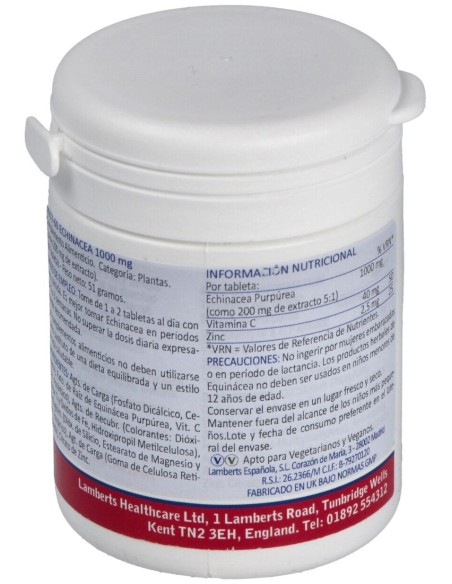 Equinácea 1000Mg 60 Comprimidos