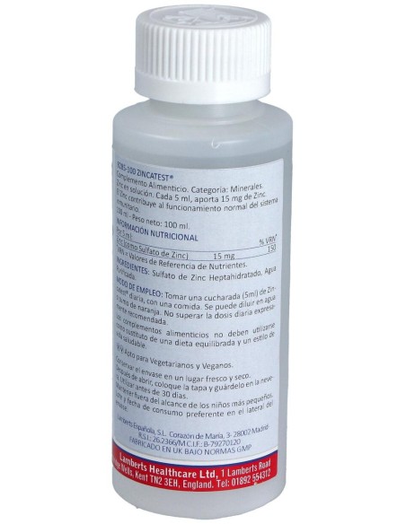 Zincatest® Lamberts 100 Comprimidos