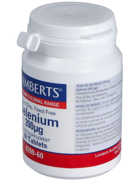 Selenio 200 Mcg. (Como Seleno-L-Metionina) 60Comp.
