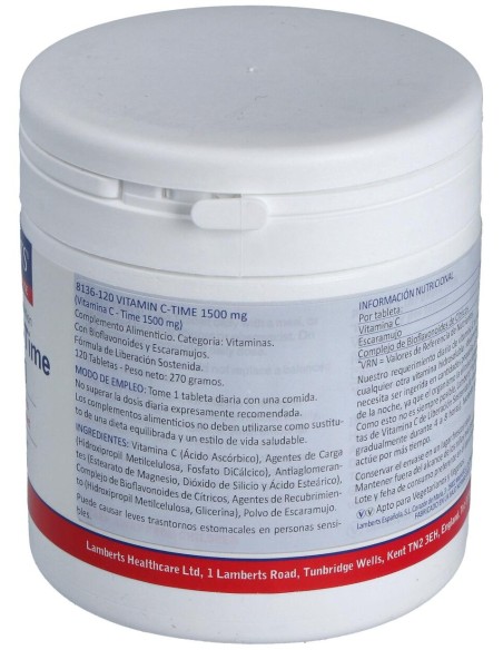 Vit.C 1500Mg Time Liberacion Sostenida 120Comp.