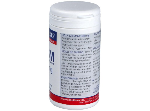 Lamberts Msm 1000Mg 120Tabletas