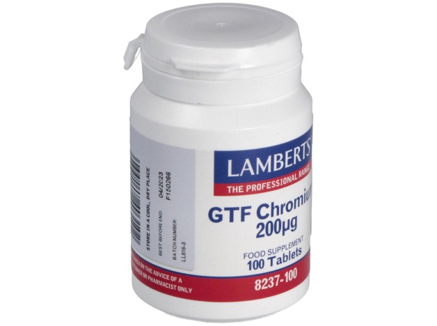Lamberts Cromo Gtf 200Μg 100 Comprimidos