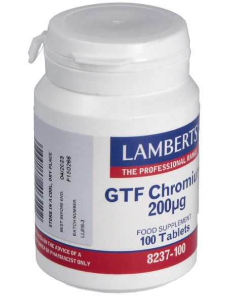 Lamberts Cromo Gtf 200Μg 100 Comprimidos